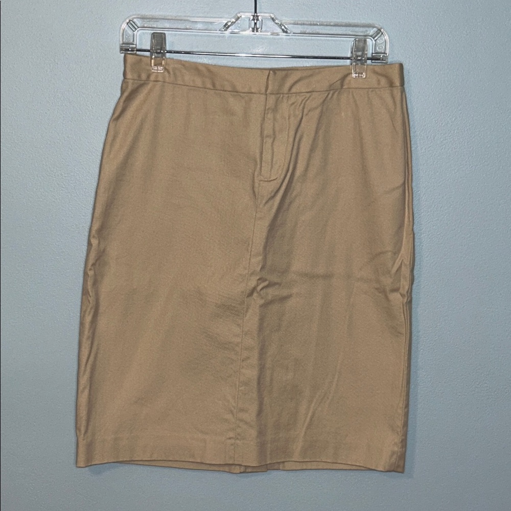 Banana Republic Tan Cotton Classic Skirt, Size 6